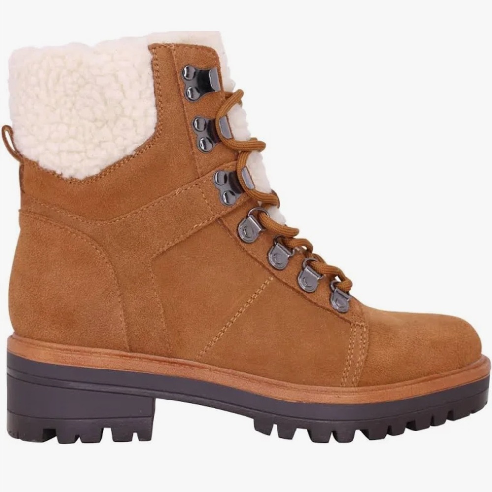 Marc Fisher Lace Up Women's Brown Winter Boots